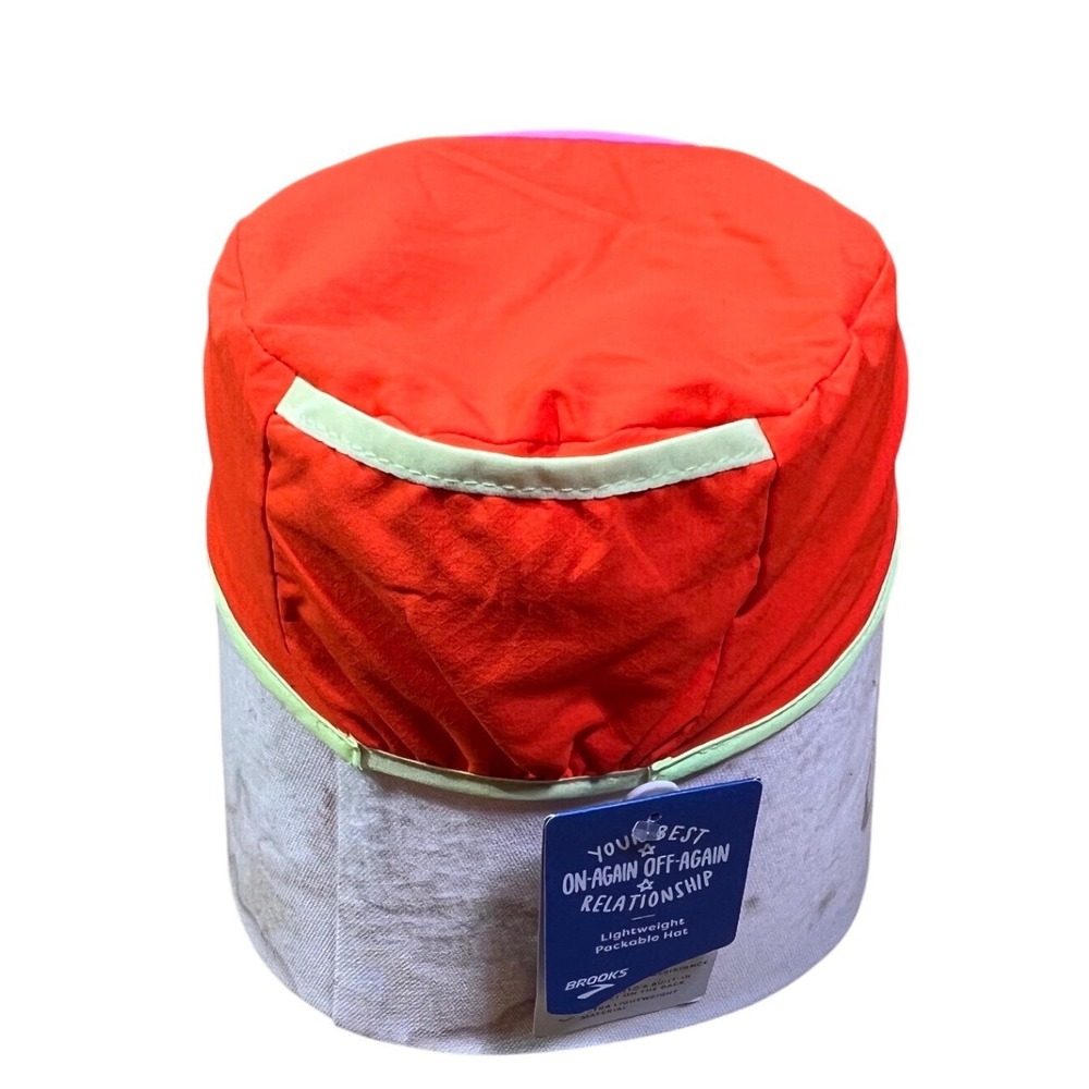 Brooks Lightweight Packable Hat Red Pink‎ Teal Running Athletic NWT - Picture 5 of 11